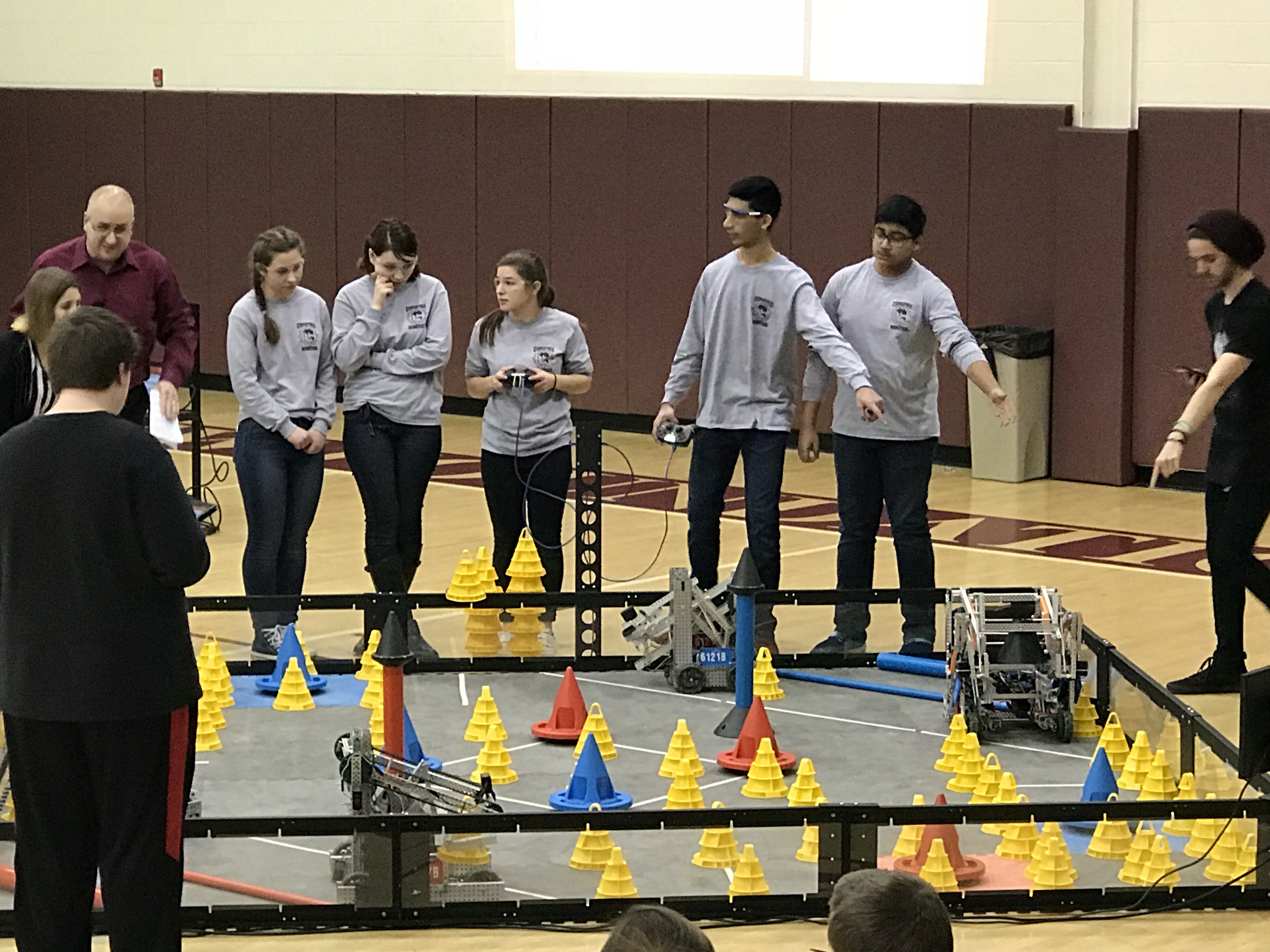 Building robots and competing for VRC matches. (2017–2018 — In the Zone)